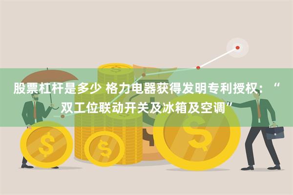 股票杠杆是多少 格力电器获得发明专利授权：“双工位联动开关及冰箱及空调”