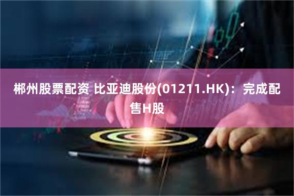 郴州股票配资 比亚迪股份(01211.HK)：完成配售H股
